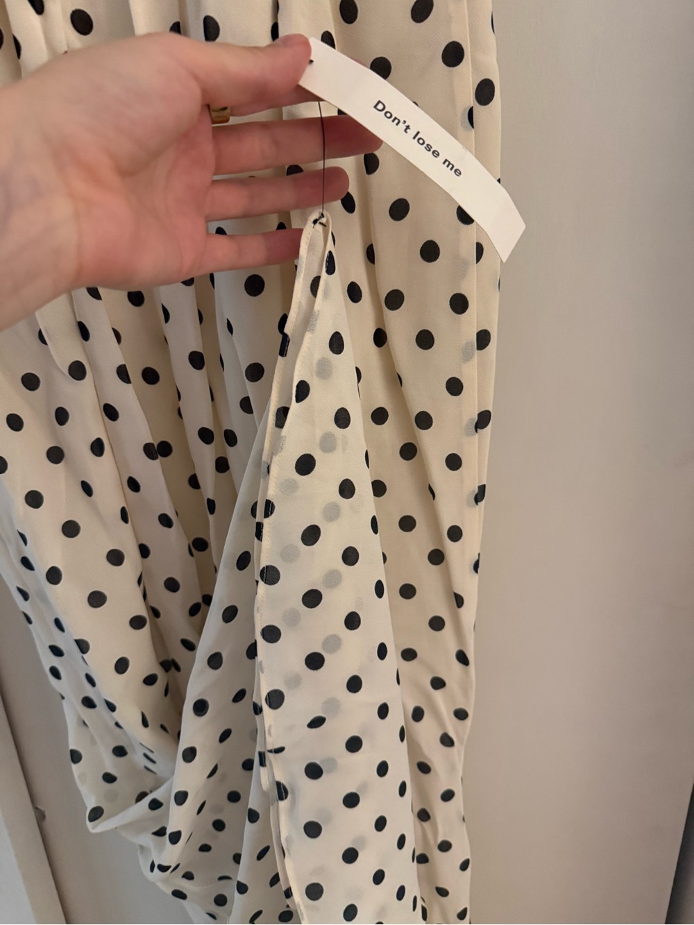 White polka dot Laine Reformation Dress - Picture 8 of 9